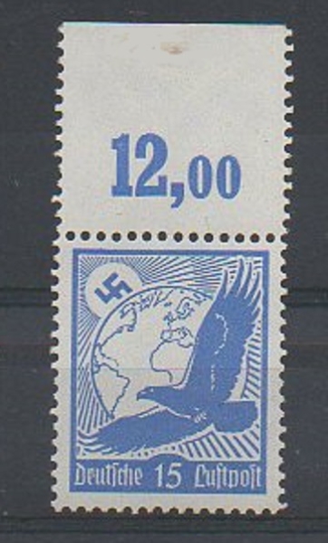 Michel Nr. 531 x, postfrische Flugpostmarke Steinadler geprüft BPP.
